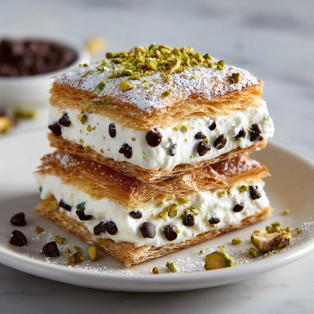 Easy Ricotta Cannoli Squares Recipe - Article Image 2 — Easy Ricotta Cannoli Squares, ricotta dessert recipes, Italian dessert ideas, quick dessert squares, caramelized ricotta sweets