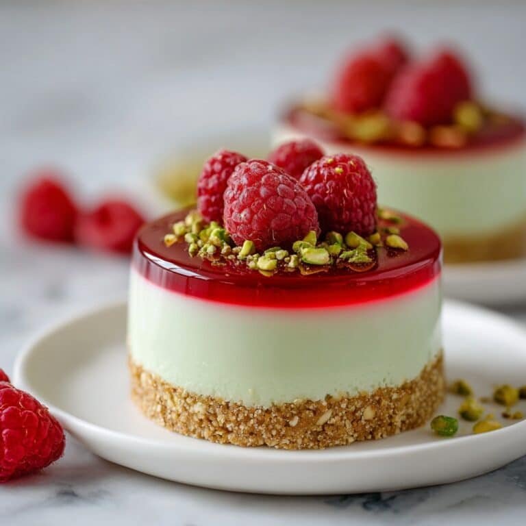 Pistachio Raspberry Cheesecake Domes Recipe
