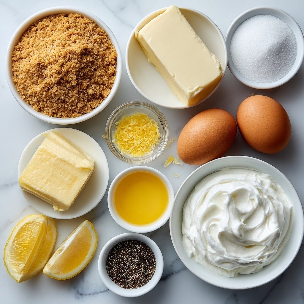 Lemon Cheesecake Bites Recipe - Ingredients Image — Lemon Cheesecake Bites, easy lemon cheesecake, mini cheesecake dessert, lemon dessert recipes, no-bake cheesecake bites