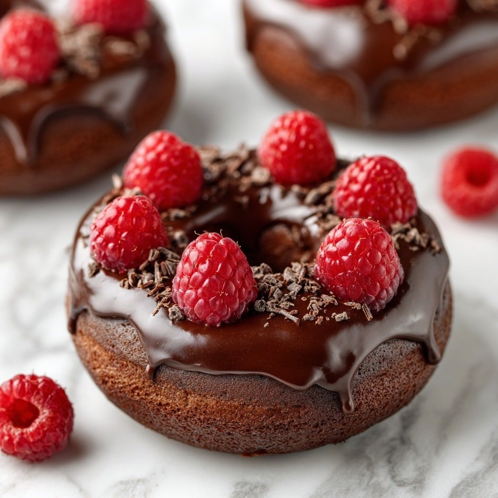 Chocolate Raspberry Baked Donuts Recipe - Article Image 2 — Chocolate Raspberry Baked Donuts, healthy baked donuts, easy donut recipes, homemade raspberry chocolate donuts, soft and crispy baked donuts