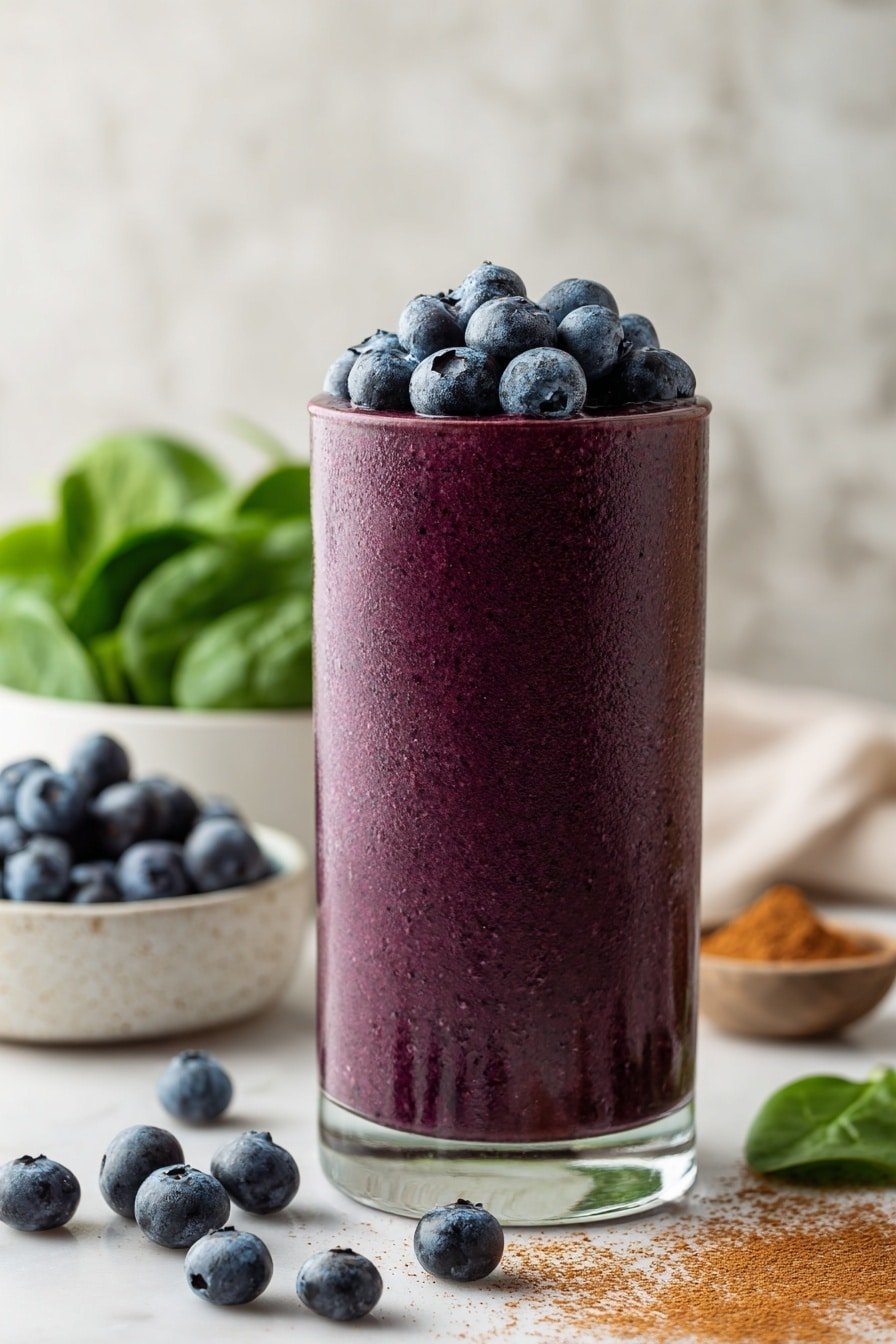 Healthy Spinach Blueberry Smoothie Recipe - Article Image 2 — Healthy Spinach Blueberry Smoothie, nutritious green smoothie, easy healthy smoothie, blueberry spinach smoothie recipe, quick breakfast smoothie