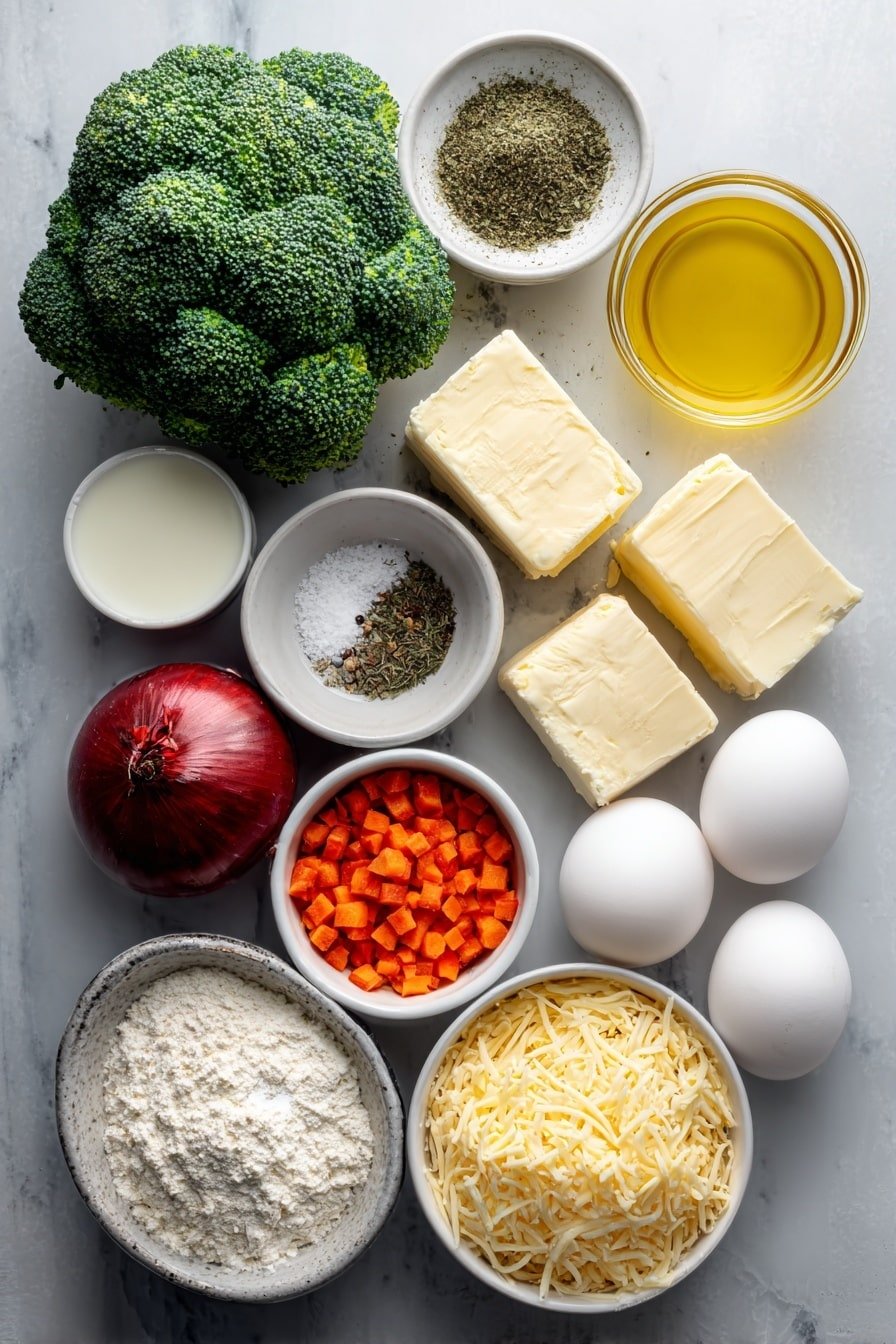 Roasted Broccoli Cheddar Soup Recipe - Ingredients Image — Roasted Broccoli Cheddar Soup, Broccoli cheddar soup recipe, creamy broccoli soup, healthy broccoli soup, oven-roasted broccoli soup