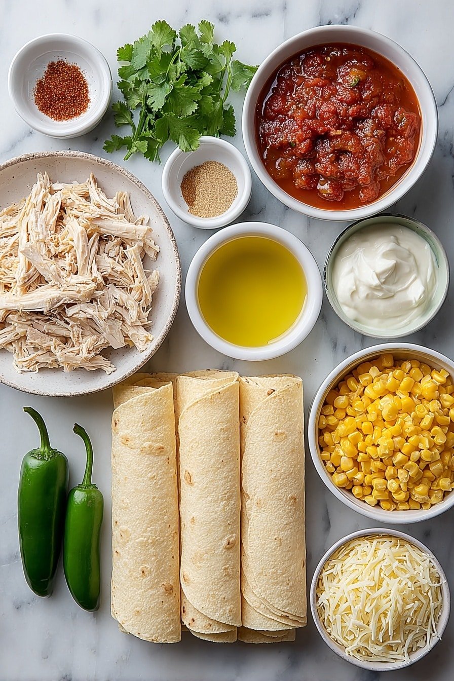 Spicy Chicken Tortilla Soup with Crispy Chips Recipe - Ingredients Image — Spicy Chicken Tortilla Soup, chicken tortilla soup with crispy chips, homemade tortilla soup recipe, spicy Mexican chicken soup, hearty tortilla soup with crispy chips