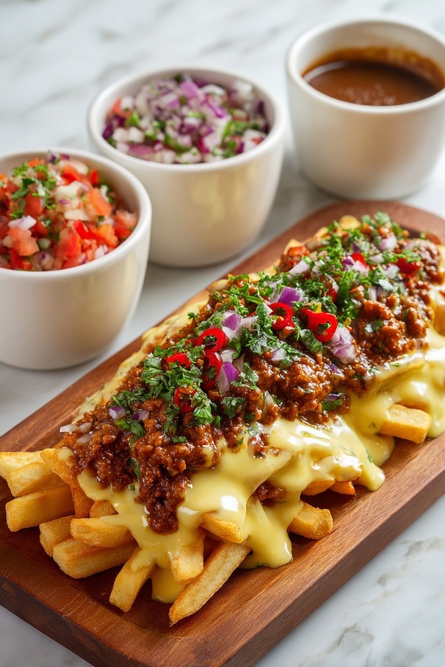 Louisiana Voodoo Fries Recipe - Article Image 1 — Louisiana Voodoo Fries, Cajun Fries with Gravy, Spicy Cajun French Fries, Easy Louisiana Fries Recipe, Comforting Cajun Snack