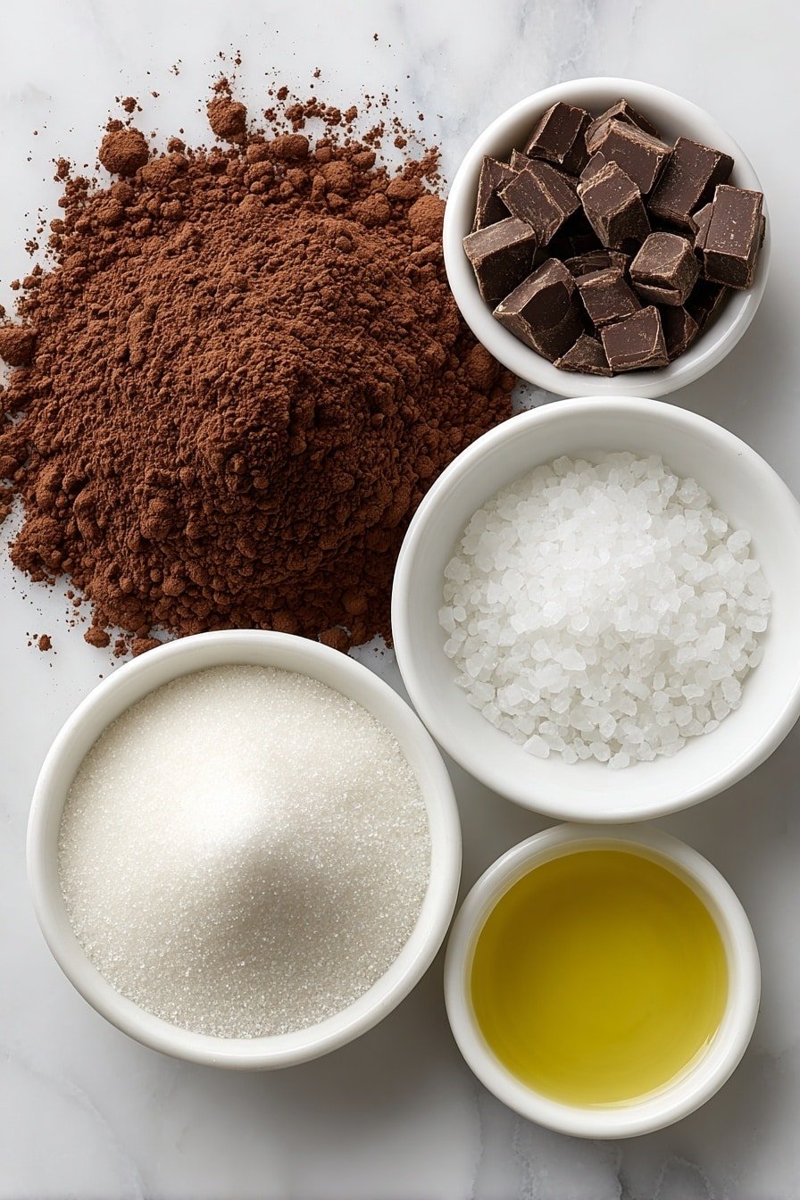 Homemade Chocolate Sauce Recipe - Ingredients Image — Homemade Chocolate Sauce, chocolate sauce recipe, quick chocolate sauce, easy chocolate sauce, homemade dessert toppings