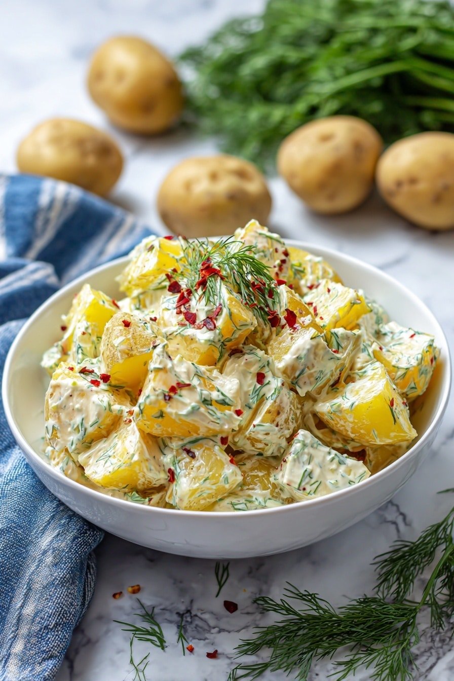 Creamy Southern Potato Salad Recipe - Article Image 2 — Creamy Southern Potato Salad, Southern potato salad recipe, classic potato salad, comforting Southern dishes, easy potato salad