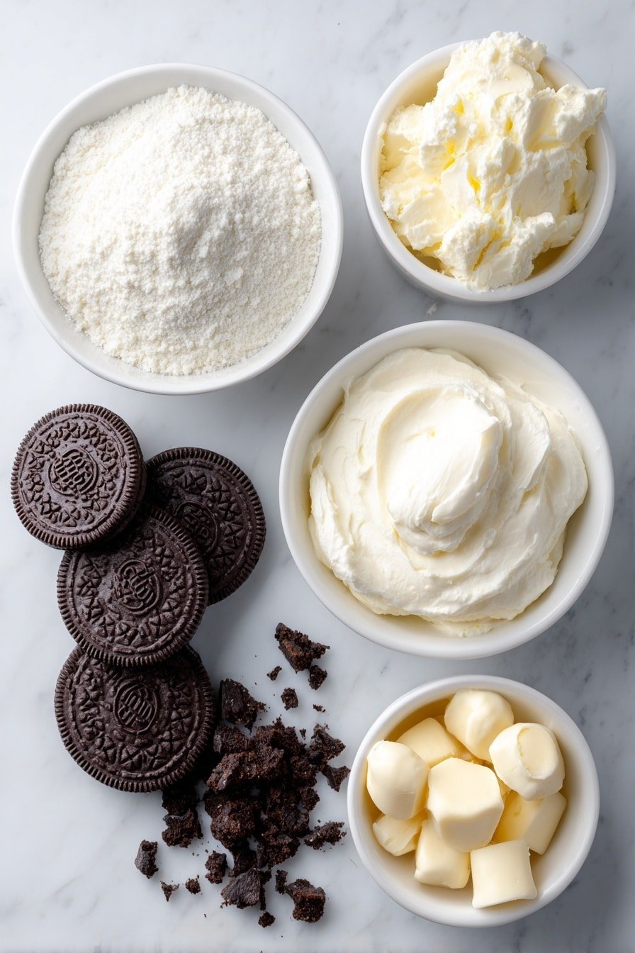 No-Bake Oreo Protein Balls Recipe - Ingredients Image — No-Bake Oreo Protein Balls, Oreo protein snack, healthy Oreo treats, no-bake dessert, easy protein balls