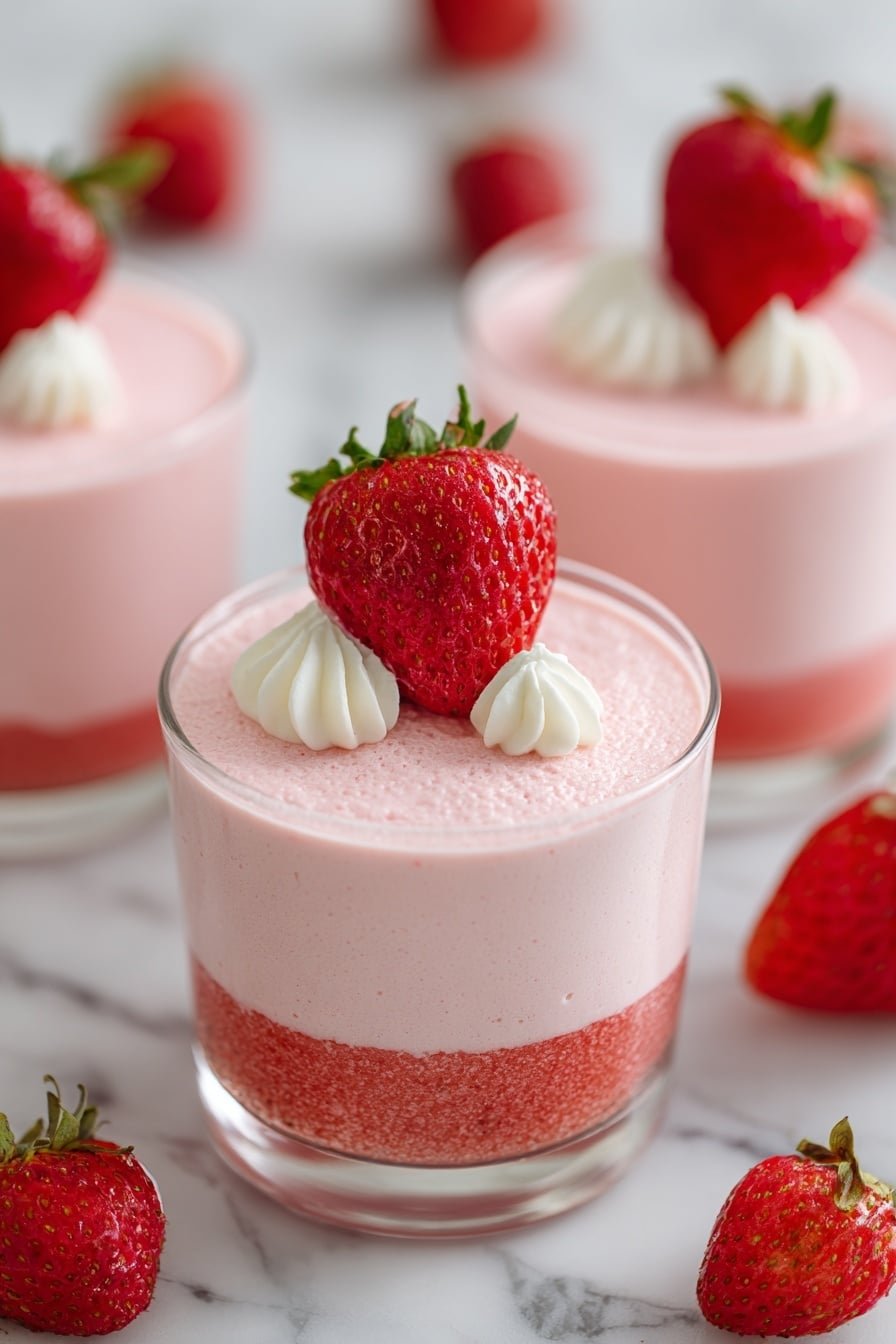 Cream Cheese Strawberry Mousse Recipe - Article Image 2 — Cream Cheese Strawberry Mousse, strawberry mousse with cream cheese, easy strawberry mousse dessert, fruity creamy mousse recipe, quick strawberry treat