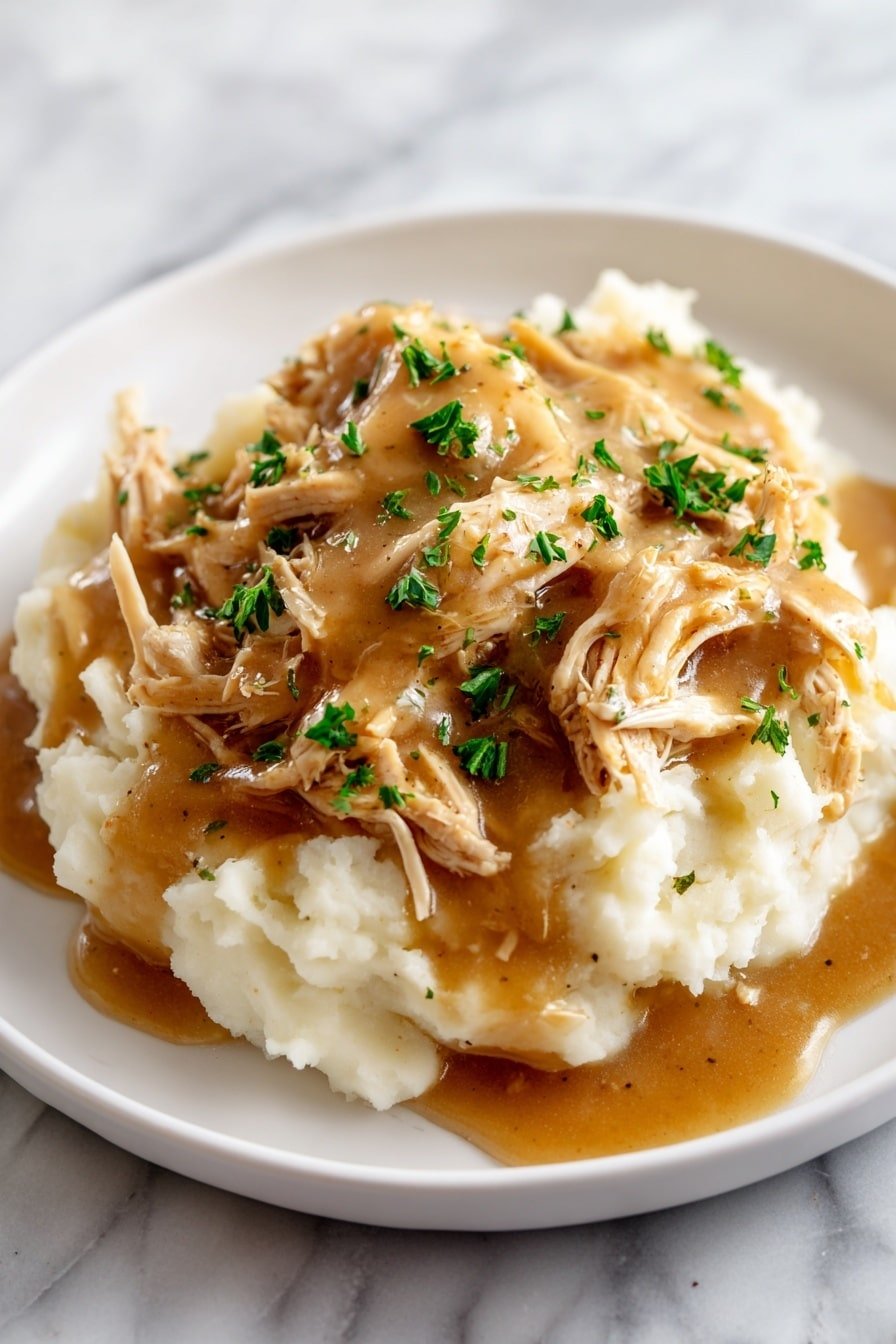 Crockpot Chicken with Creamy Gravy Recipe - Article Image 1 — Crockpot Chicken with Creamy Gravy, slow cooker chicken recipes, easy creamy chicken dinner, comfort food chicken recipes, simple crockpot chicken