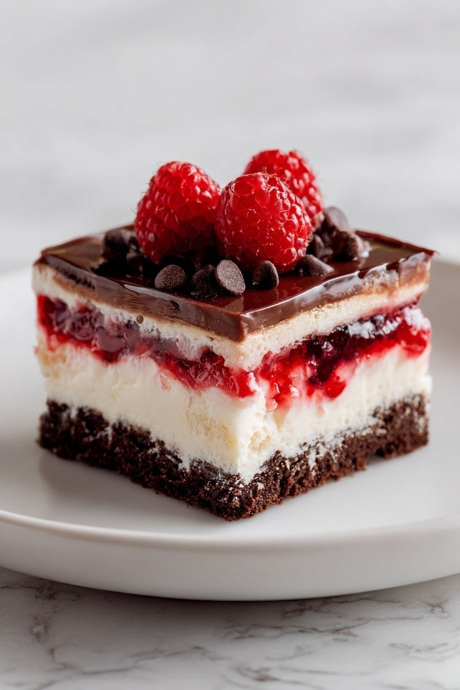 Dark Chocolate Raspberry Cheesecake Recipe - Article Image 1 — Dark Chocolate Raspberry Cheesecake, decadent chocolate raspberry dessert, easy cheesecake recipe, homemade chocolate raspberry treat, luxurious fruit dessert