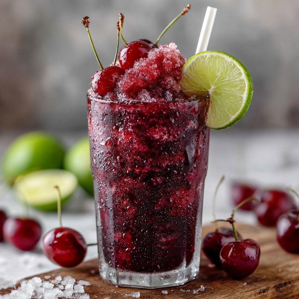 Frozen Cherry Coke Slushie Ultimate Refreshment Recipe - Article Image 2 — Frozen Cherry Coke Slushie, Cherry Coke Slushie, Summer Cherry Drink, Fizzy Cherry Beverage, Refreshing Cherry Coke Drink