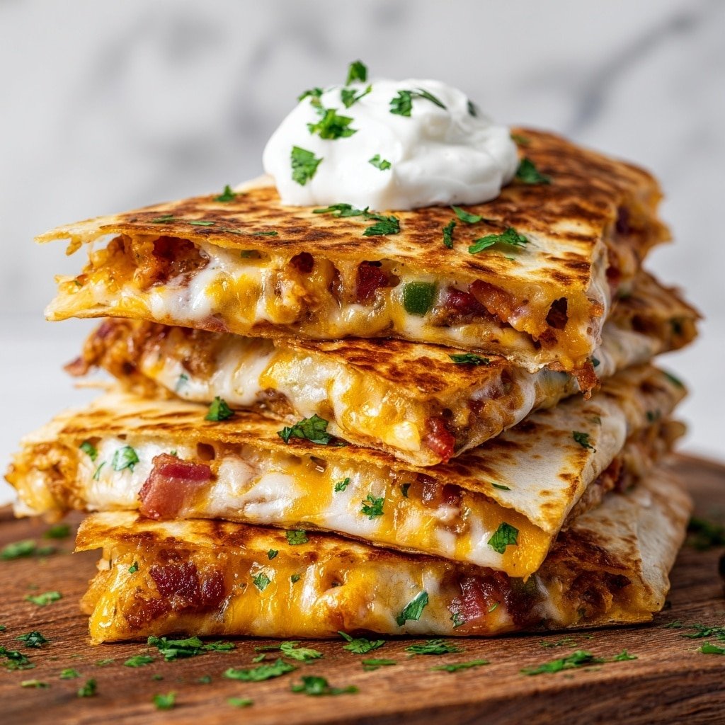 Jalapeño Popper Quesadilla Recipe - Article Image 2 — Jalapeño Popper Quesadilla, spicy cheese quesadilla, easy jalapeño appetizer, bacon jalapeño quesadilla, cheesy spicy snack