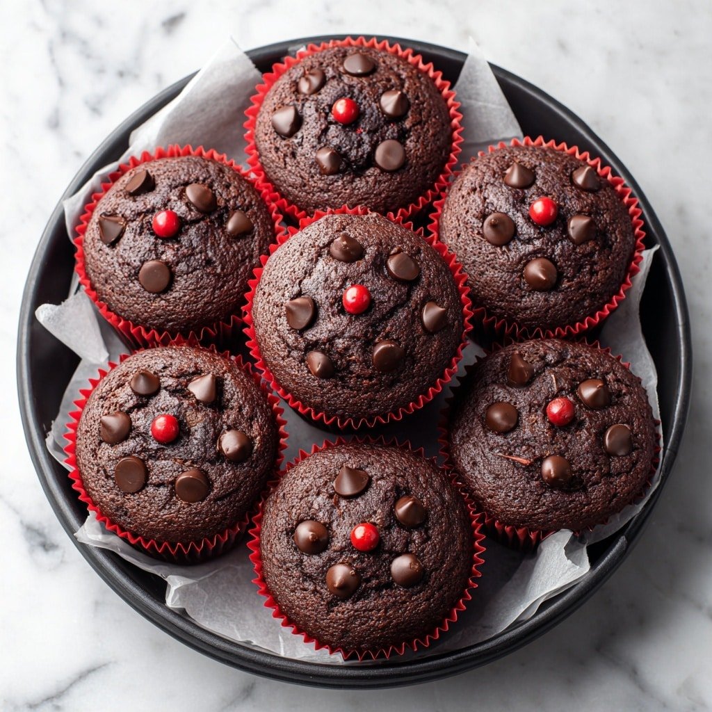 Red Velvet Chocolate Chip Muffins Recipe - Article Image 2 — Red Velvet Chocolate Chip Muffins, red velvet muffin recipe, chocolate chip muffins, festive muffin ideas, easy baked muffins