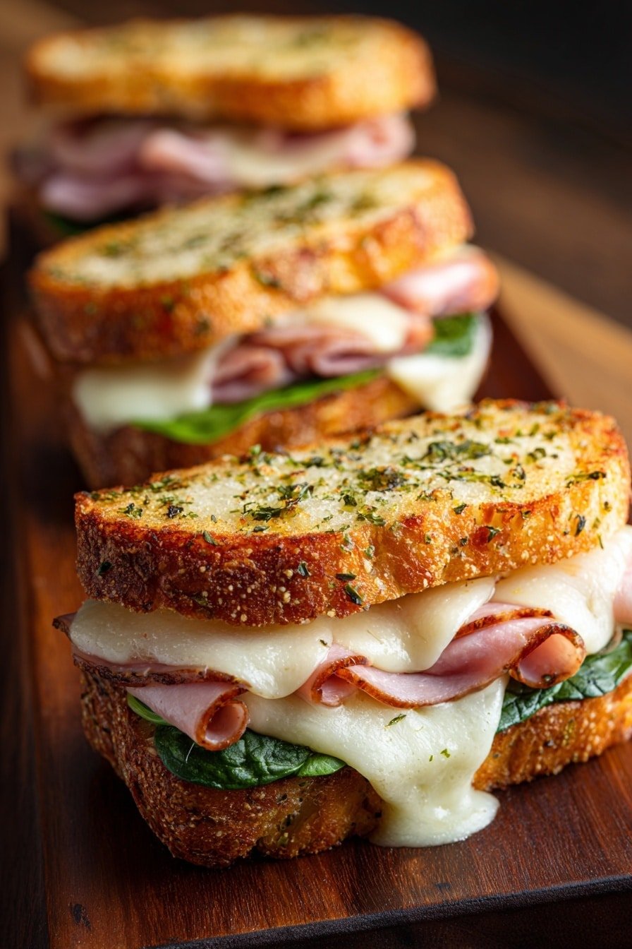 Garlic Butter Hot Roll Sandwiches Recipe - Article Image 1 — Garlic Butter Hot Roll Sandwiches, savory hot roll sandwiches, cheesy garlic rolls, easy hot roll recipes, comfort food sandwiches
