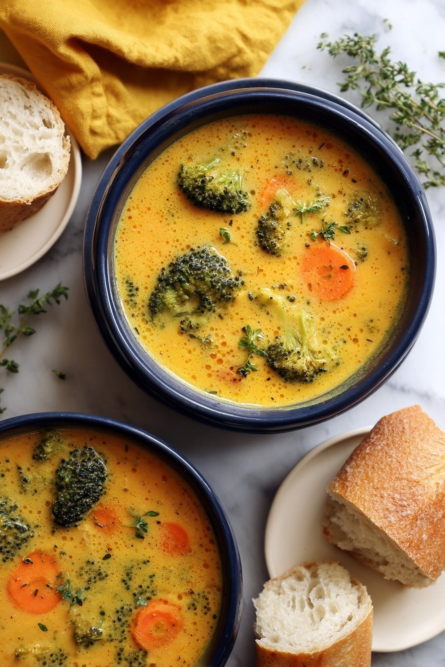 Roasted Broccoli Cheddar Soup Recipe - Article Image 2 — Roasted Broccoli Cheddar Soup, Broccoli cheddar soup recipe, creamy broccoli soup, healthy broccoli soup, oven-roasted broccoli soup