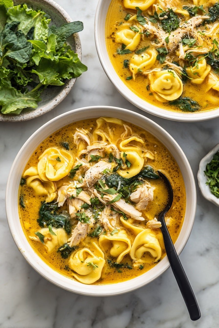 Creamy Blackened Chicken Tortellini Soup Recipe - Article Image 2 — Creamy Blackened Chicken Tortellini Soup, blackened chicken soup, creamy tortellini soup, easy chicken tortellini soup recipe, comforting chicken pasta soup