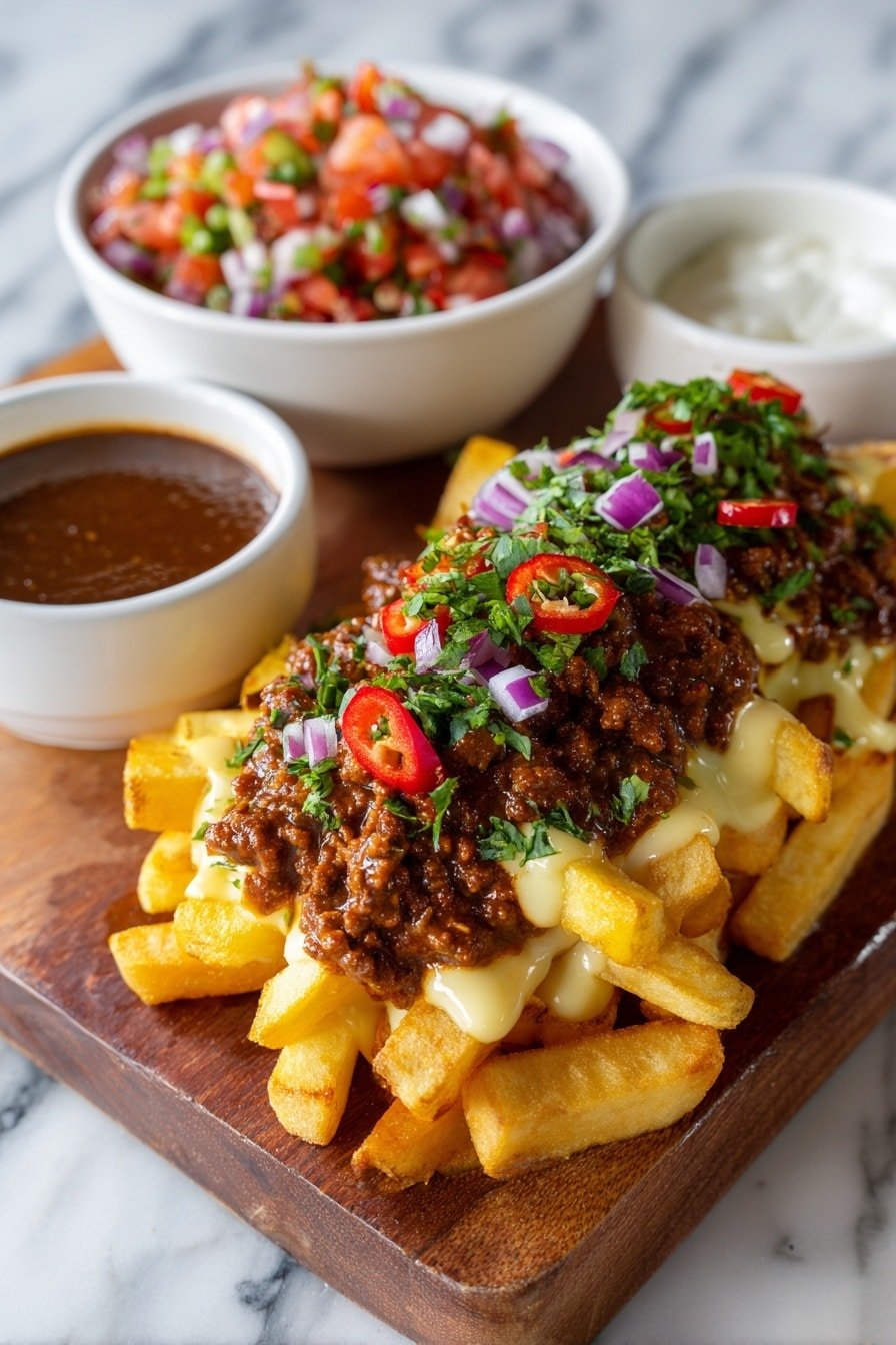 Louisiana Voodoo Fries Recipe - Article Image 2 — Louisiana Voodoo Fries, Cajun Fries with Gravy, Spicy Cajun French Fries, Easy Louisiana Fries Recipe, Comforting Cajun Snack