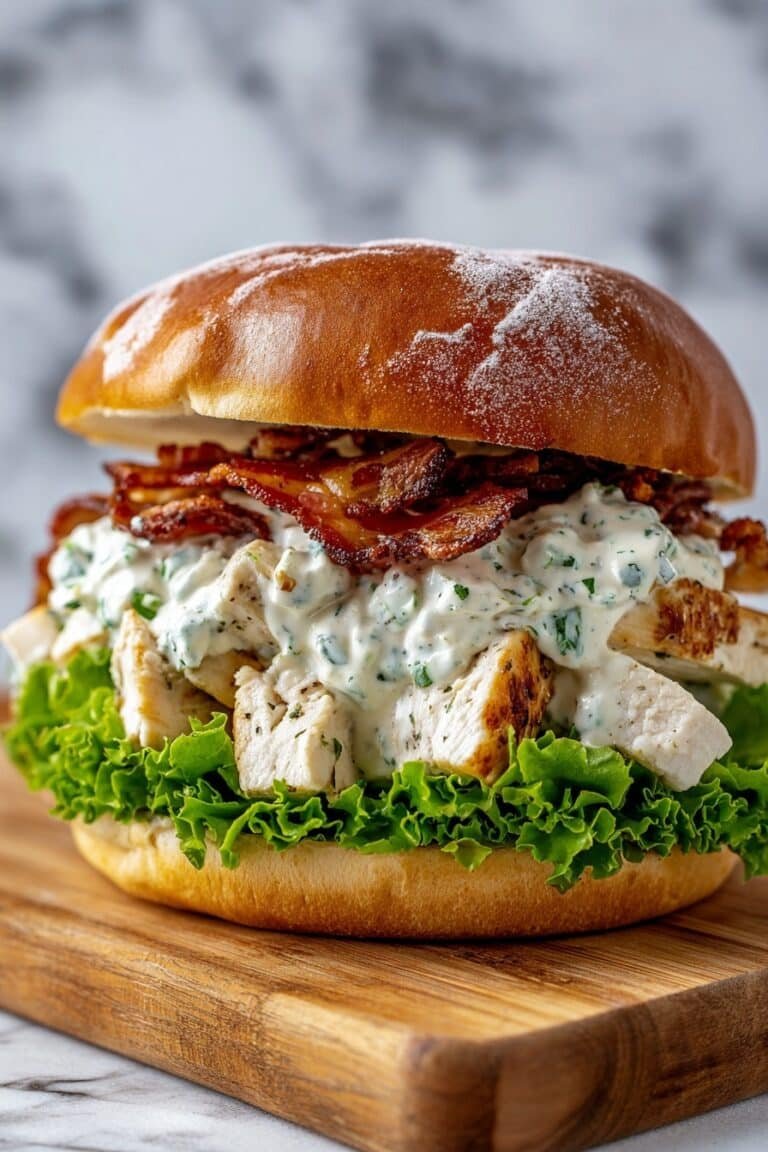 Chicken Bacon Ranch Sandwich Recipe
