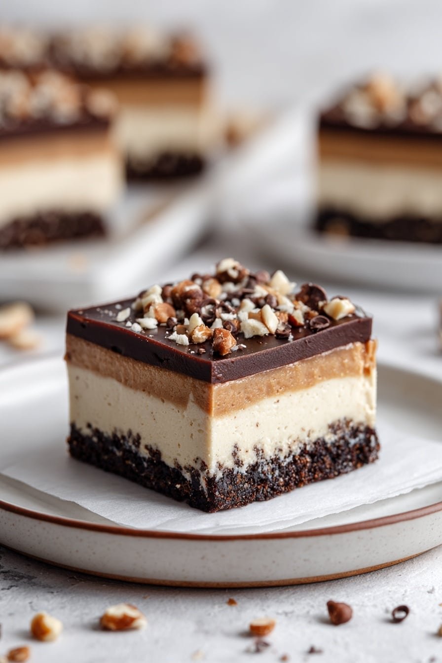 Peanut Butter Chocolate Mousse Brownies Recipe - Article Image 2 — Peanut Butter Chocolate Mousse Brownies, rich chocolate brownie recipe, peanut butter dessert, fudgy brownies with mousse topping, easy chocolate peanut butter dessert