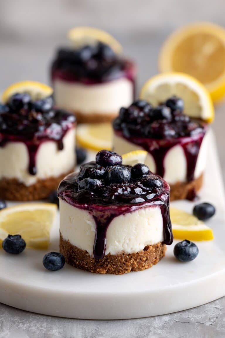 Lemon Blueberry Cheesecake Minis Recipe