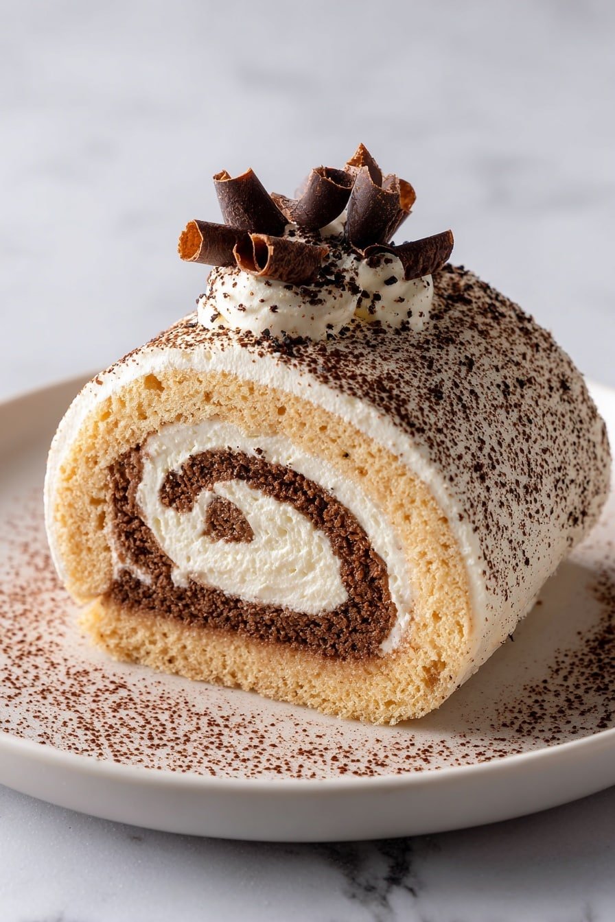 Gourmet Tiramisu Yule Log Cake Recipe - Article Image 1 — Gourmet Tiramisu Yule Log Cake, tiramisu yule log cake, festive tiramisu cake, coffee flavored yule log, elegant holiday cake