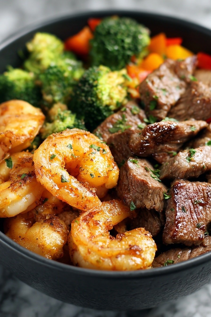 Steak and Shrimp Stir Fry Recipe - Article Image 2 — Steak and Shrimp Stir Fry, stir fry with steak and shrimp, quick stir fry recipes, easy surf and turf stir fry, flavorful stir fry dinner
