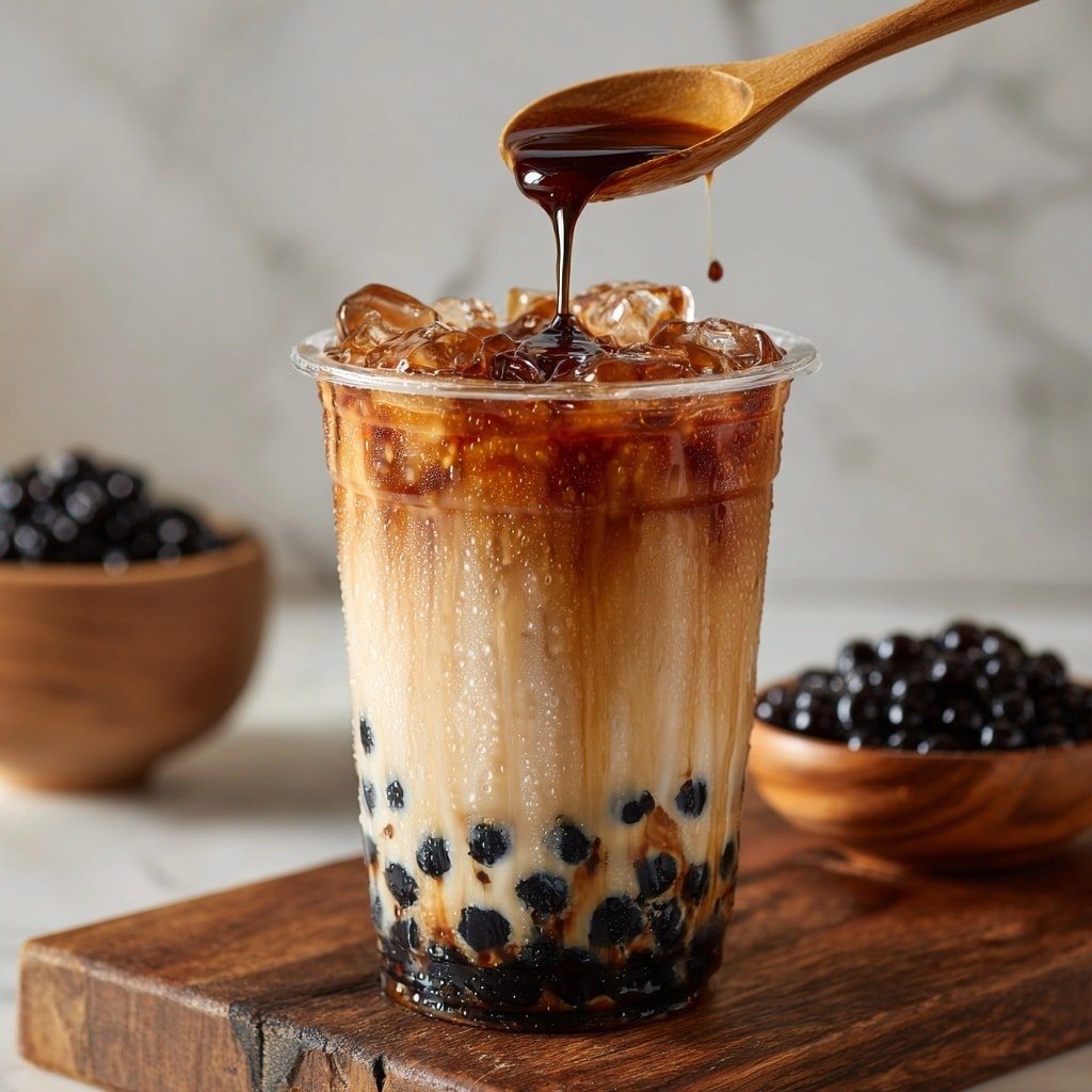Sweet Black Bubble Tea Recipe - Article Image 2 — Sweet Black Bubble Tea, homemade bubble tea, black tea with tapioca pearls, DIY bubble tea, cozy tea drinks
