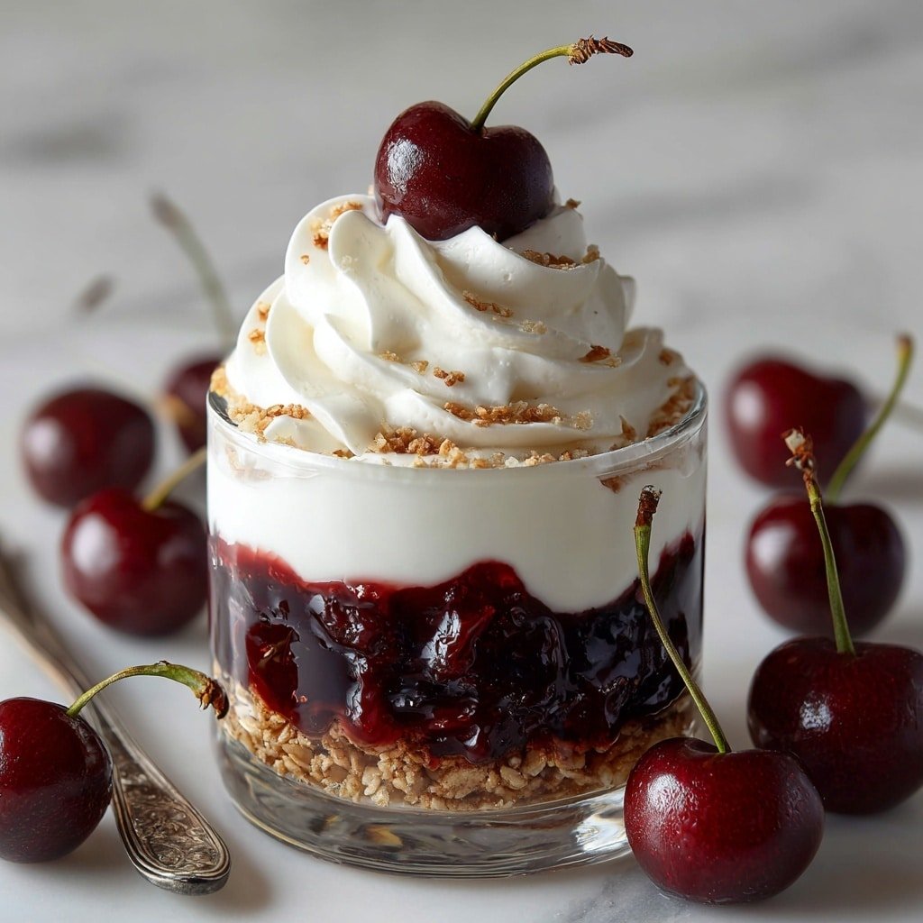 Cherry Crisp Recipe - Article Image 2 — Cherry Crisp Recipe, easy cherry crisp, baked cherry dessert, fruity dessert with oat topping, comforting cherry dessert