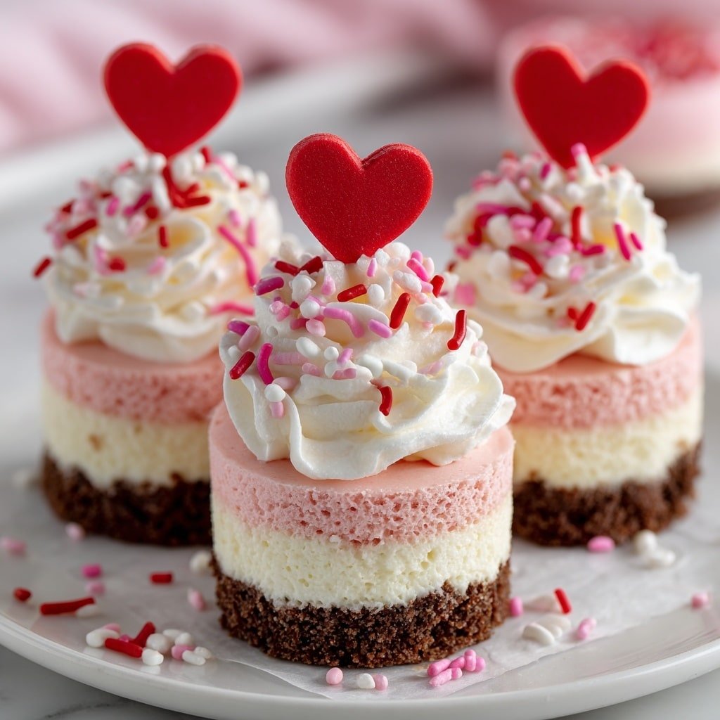 Mini Valentine's Oreo Cheesecakes Recipe - Article Image 2 — Mini Valentine's Oreo Cheesecakes, Valentine’s Oreo Cheesecakes, Mini Oreo Cheesecake Bites, Heart-shaped Oreo desserts, Easy Valentine's Cheesecake