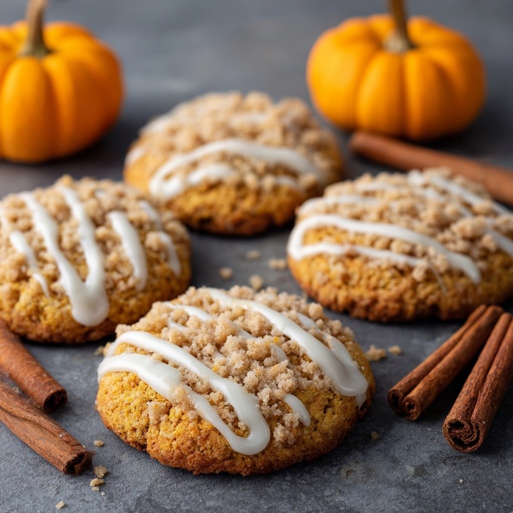 Pumpkin Coffee Cake Cookies Recipe - Article Image 1 — Pumpkin Coffee Cake Cookies, Pumpkin Coffee Cake Cookies recipe, fall cookies with pumpkin, easy pumpkin dessert cookies, cinnamon streusel pumpkin cookies
