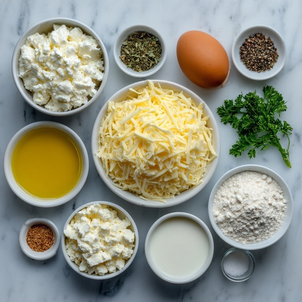 Cheese Fatayer Recipe - Ingredients Image — Cheese Fatayer, Cheese Fatayer recipe, savory stuffed pastries, Middle Eastern cheese pouches, easy cheese fatayer