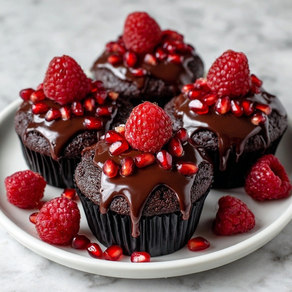 Raspberry Chocolate Lava Cupcakes Recipe - Article Image 1 — Raspberry Chocolate Lava Cupcakes, chocolate lava cupcakes with raspberries, molten chocolate cupcake recipe, raspberry-filled chocolate cupcakes, easy lava cupcake recipe