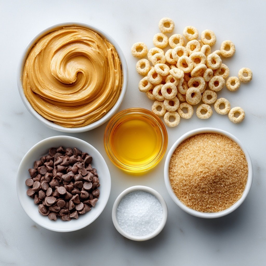 Peanut Butter Cheerios Bars Recipe - Ingredients Image — Peanut Butter Cheerios Bars, easy no-bake cereal bars, nostalgic snack recipes, Peanut Butter Cheerios Bars recipe, simple kid-friendly treats