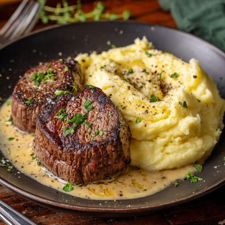 Irish Whiskey Steak with Cream Sauce and Colcannon Recipe