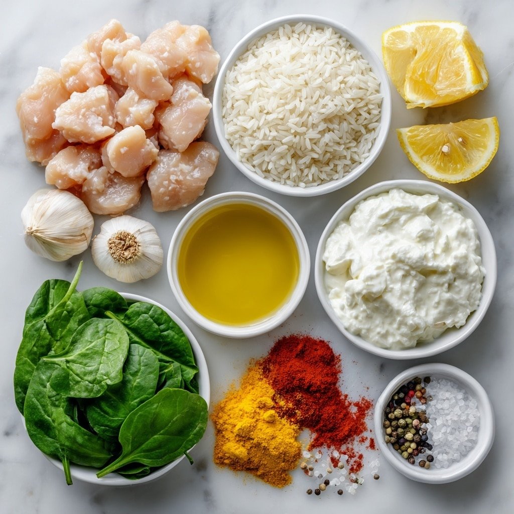 Turmeric Chicken and Rice Recipe - Ingredients Image — Turmeric Chicken and Rice, Healthy turmeric chicken and rice, Easy turmeric chicken recipes, Vibrant rice bowl with turmeric, Nourishing turmeric chicken dish