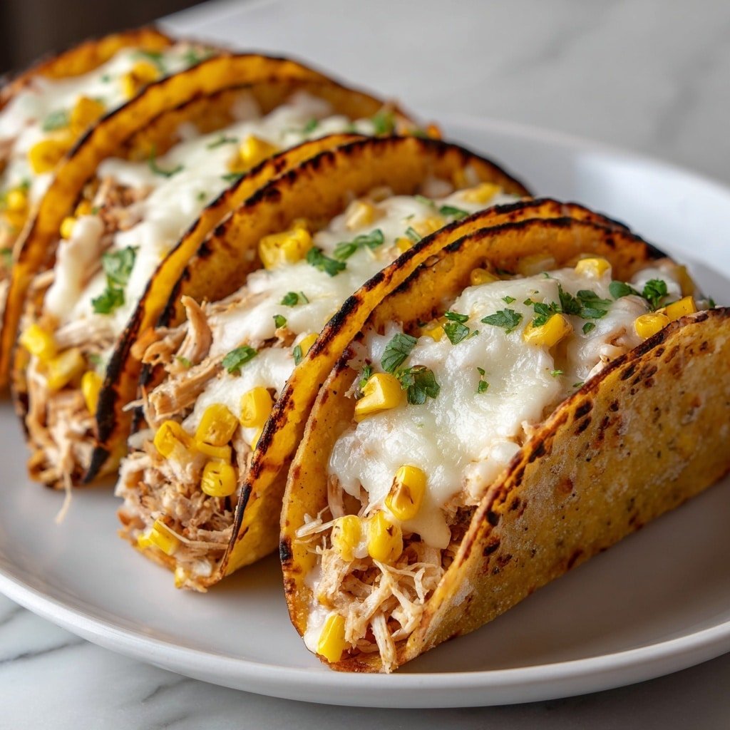 White Chicken Chili Tacos Recipe - Article Image 1 — White Chicken Chili Tacos, white chicken chili tacos recipe, cheesy chicken tacos, quick weeknight tacos, savory chicken taco ideas