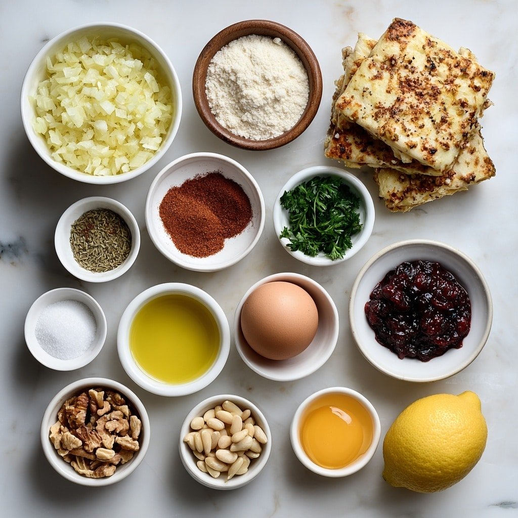 Msakhan Egg Rolls with Sumac and Chicken Recipe - Ingredients Image — Msakhan Egg Rolls with Sumac and Chicken, Middle Eastern appetizer recipes, Palestinian-inspired snacks, crispy egg roll ideas, flavorful chicken appetizers