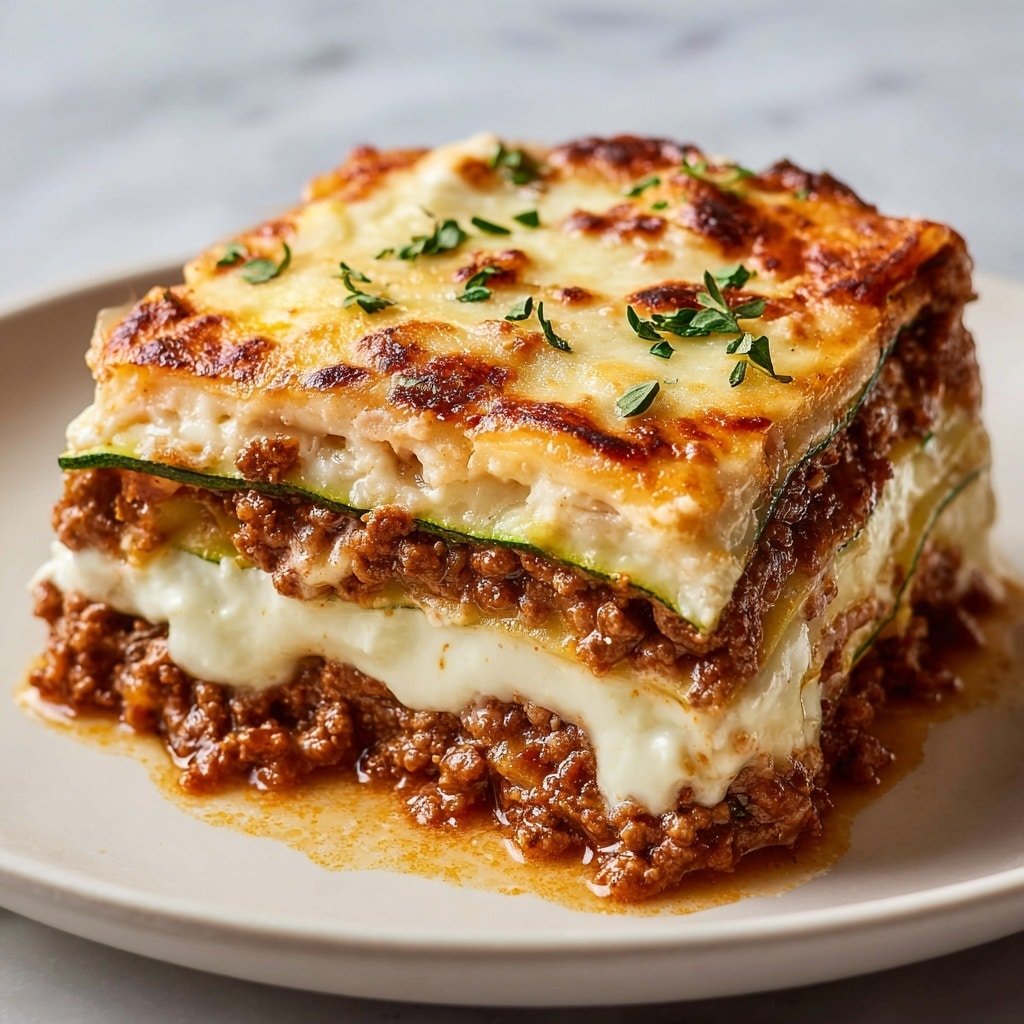 Low-Carb Zucchini Lasagna Recipe - Article Image 2 — Low-Carb Zucchini Lasagna, zucchini lasagna recipe, healthy zucchini lasagna, low-carb lasagna ideas, zucchini noodle lasagna