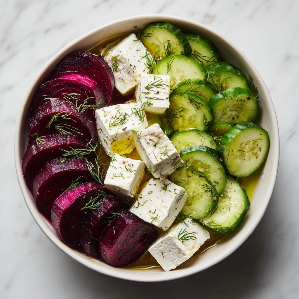 Beet Feta Salad with Cucumber and Dill Recipe - Article Image 2 — Beet Feta Salad with Cucumber and Dill, beet feta salad, easy beet salad, healthy beet salad recipe, fresh cucumber dill salad