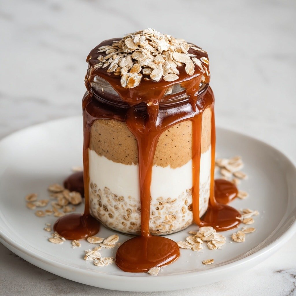 Caramel Macchiato Overnight Oats Recipe - Article Image 1 — Caramel Macchiato Overnight Oats, espresso overnight oats, coffee flavored breakfast, easy overnight oats recipe, caramel breakfast ideas