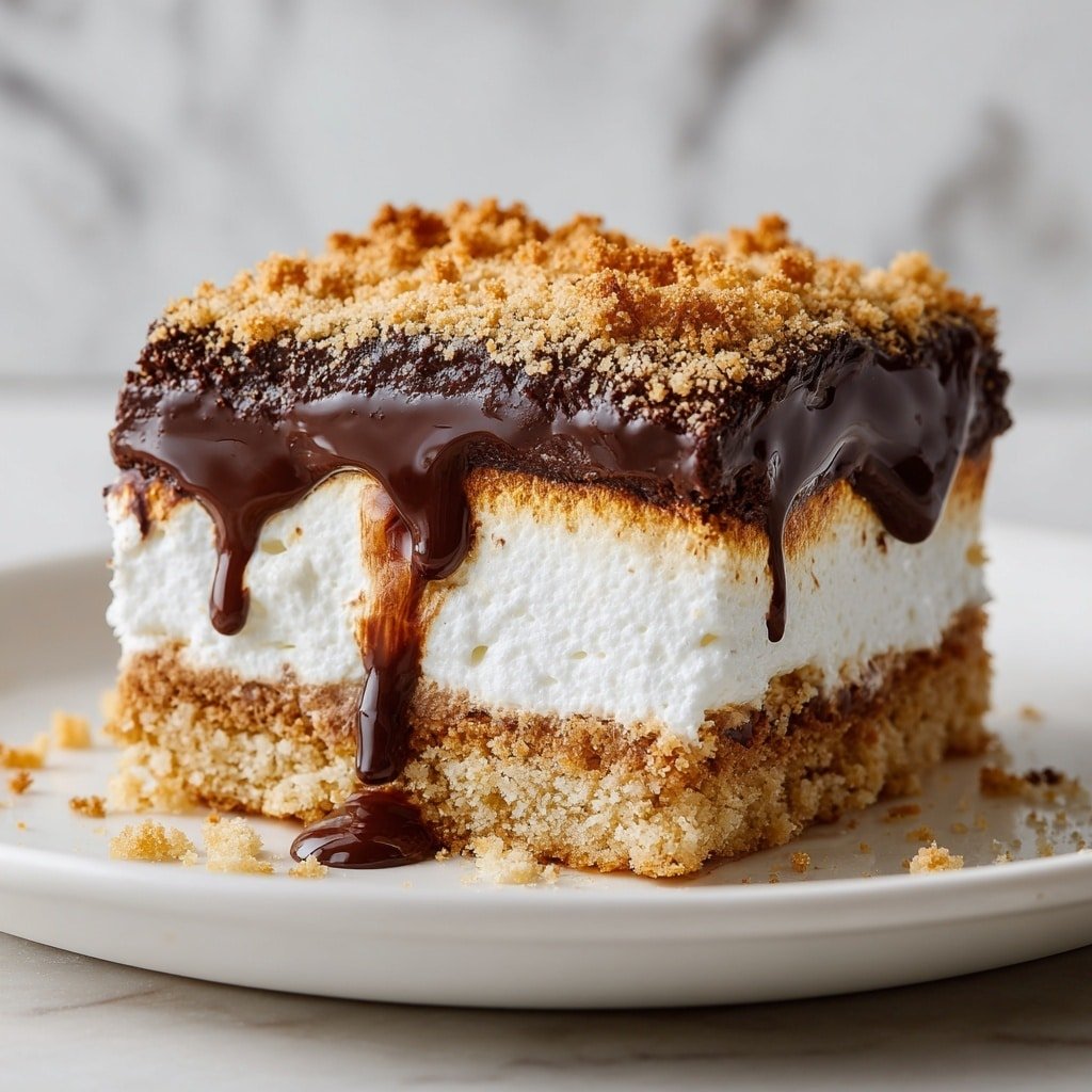 Frozen S'mores Dessert Recipe - Article Image 2 — Frozen S'mores Dessert, s'mores dessert, no-bake summer dessert, chocolate marshmallow treat, layered frozen dessert