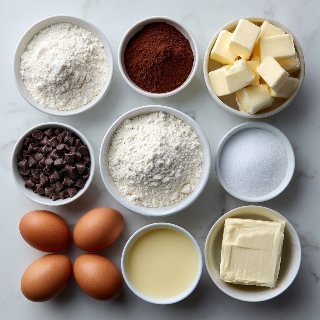 Chocolate Fudge Pop Tarts with Raspberry Glaze Recipe - Ingredients Image — Chocolate Fudge Pop Tarts with Raspberry Glaze, homemade pop tart recipe, chocolate pastry treat, raspberry glaze dessert, easy pastry with fudge filling