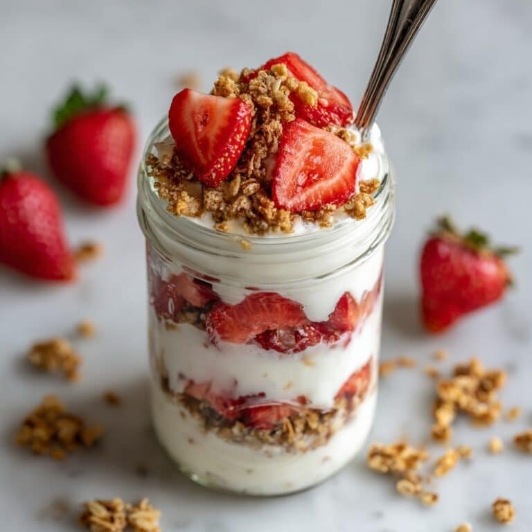 Strawberry Parfait with Yogurt and Granola Recipe