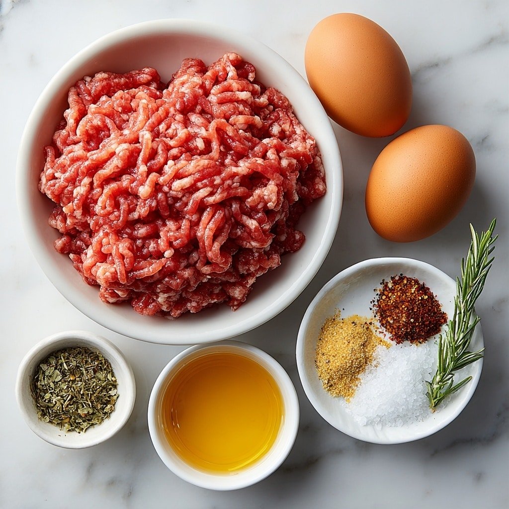 Maple Breakfast Sausage Recipe - Ingredients Image — Maple Breakfast Sausage, homemade breakfast sausage, maple sausage patties, savory sweet breakfast sausage, easy breakfast sausage recipe