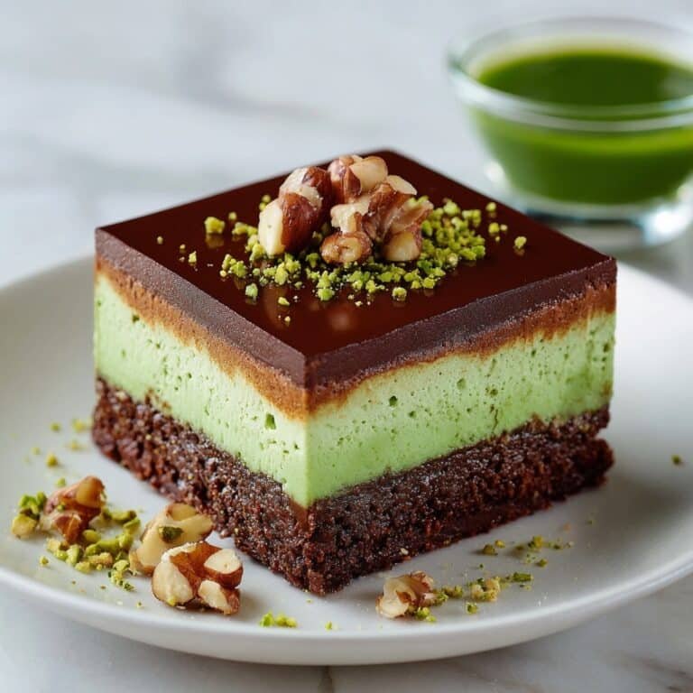 Dubai Chocolate Brownies with Pistachio Filling Recipe
