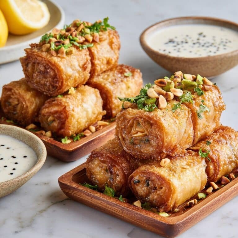 Msakhan Egg Rolls with Sumac and Chicken Recipe