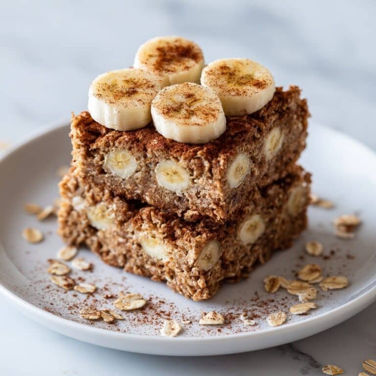 Healthy Banana Oatmeal Bars Recipe