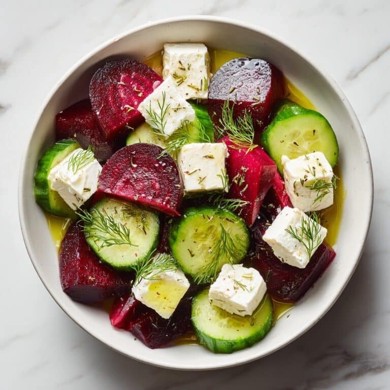 Beet Feta Salad with Cucumber and Dill Recipe