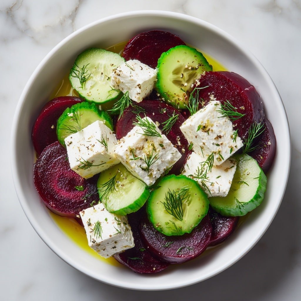 Beet Feta Salad with Cucumber and Dill Recipe - Article Image 1 — Beet Feta Salad with Cucumber and Dill, beet feta salad, easy beet salad, healthy beet salad recipe, fresh cucumber dill salad