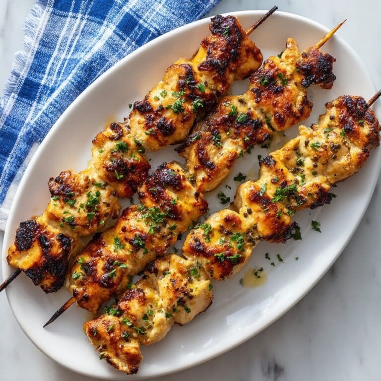 Garlic Lemon Chicken Skewers Recipe